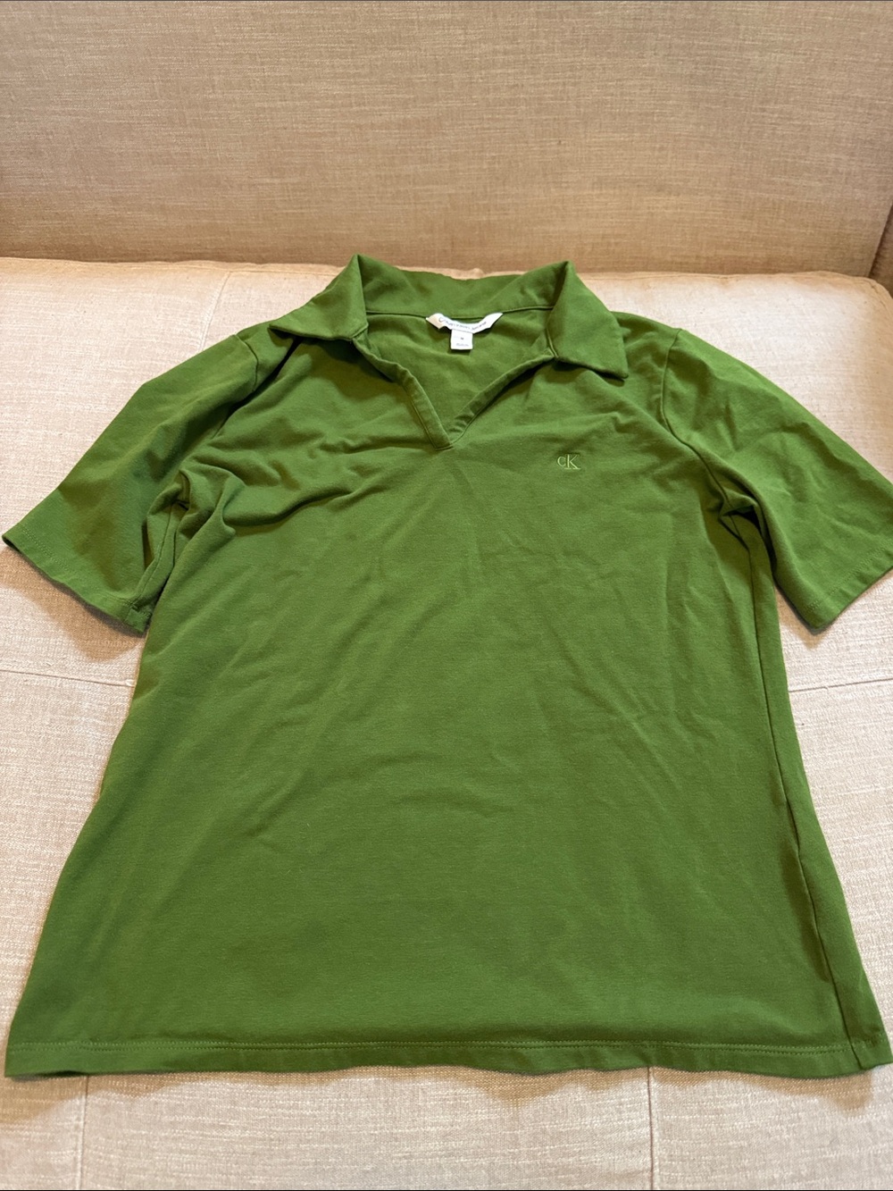 Calvin Klein Olive Green women’s  Polo Shirt size medium